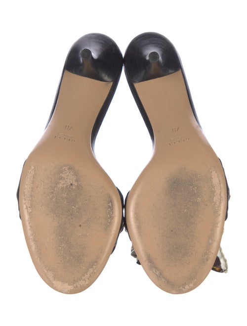 Gucci Leather Bow Accents Slides