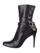 Gucci Hasler Horsebit Accent Leather Lace-Up Boots