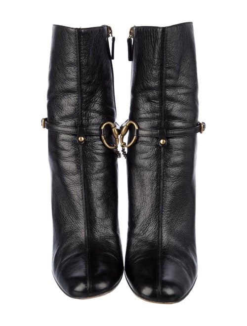 Gucci Hasler Horsebit Accent Leather Lace-Up Boots