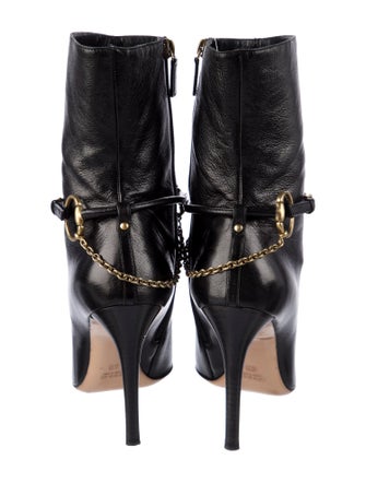 Gucci Hasler Horsebit Accent Leather Lace-Up Boots