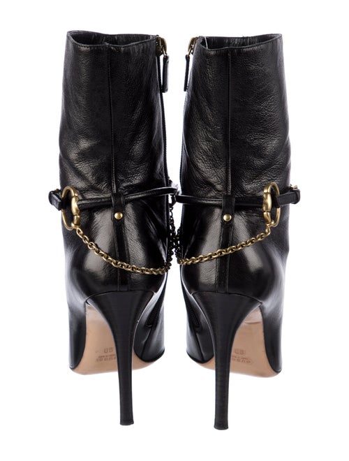 Gucci Hasler Horsebit Accent Leather Lace-Up Boots