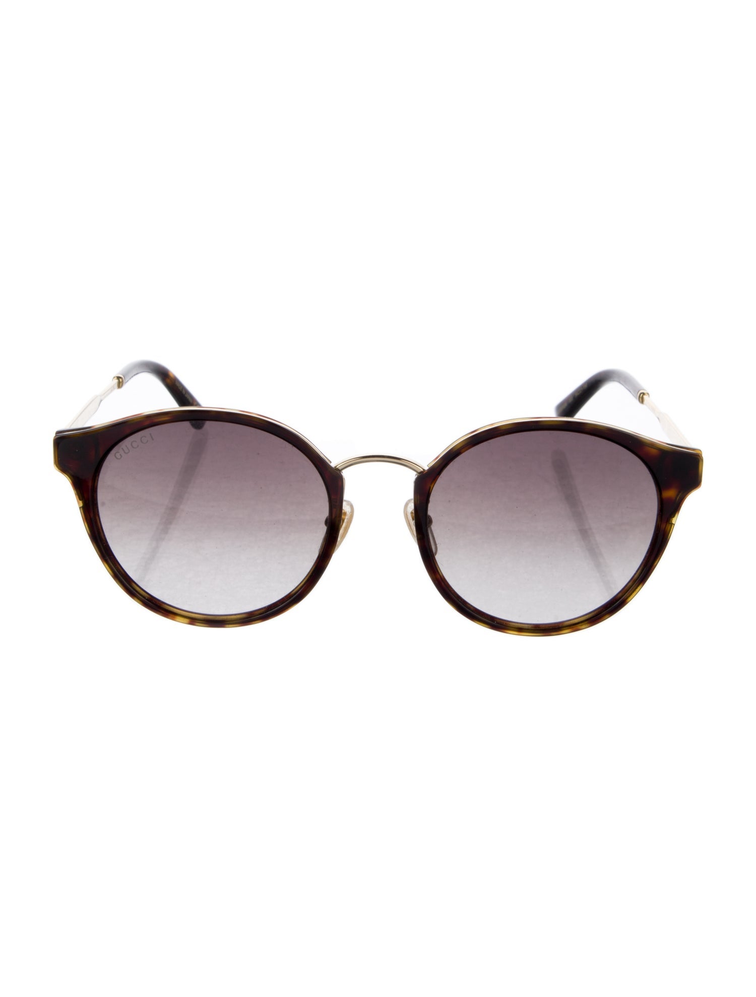 Gucci Web Accent Round Sunglasses
