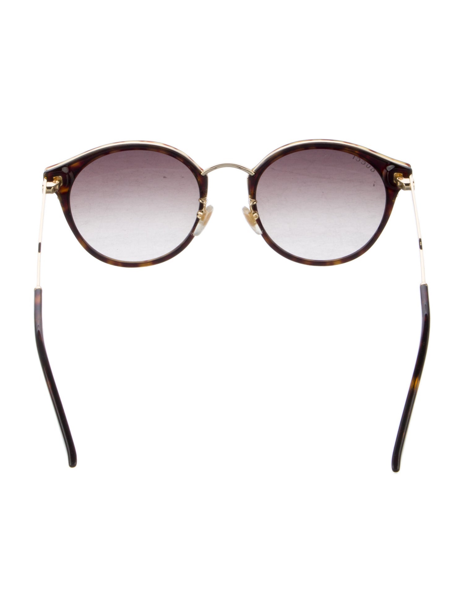 Gucci Web Accent Round Sunglasses