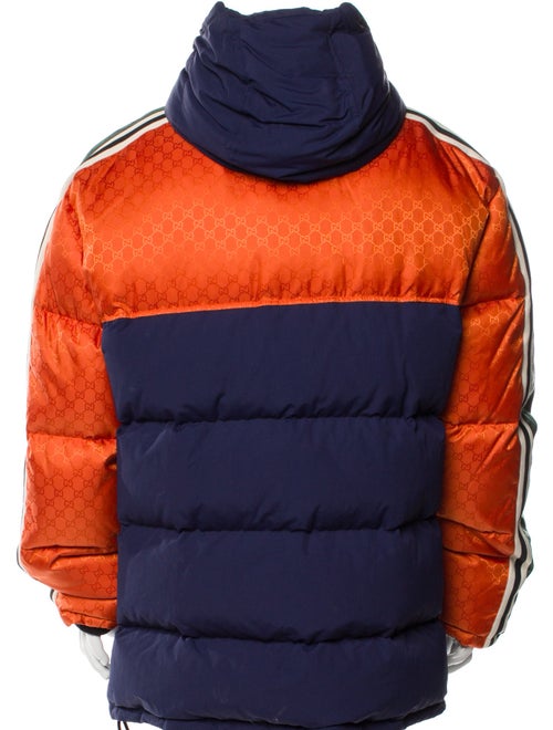 Gucci Colorblock Pattern Puffer Coat