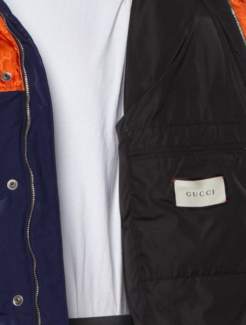 Gucci Colorblock Pattern Puffer Coat