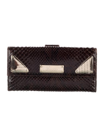 Gucci Indy Snakeskin Continental Wallet