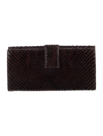 Gucci Indy Snakeskin Continental Wallet