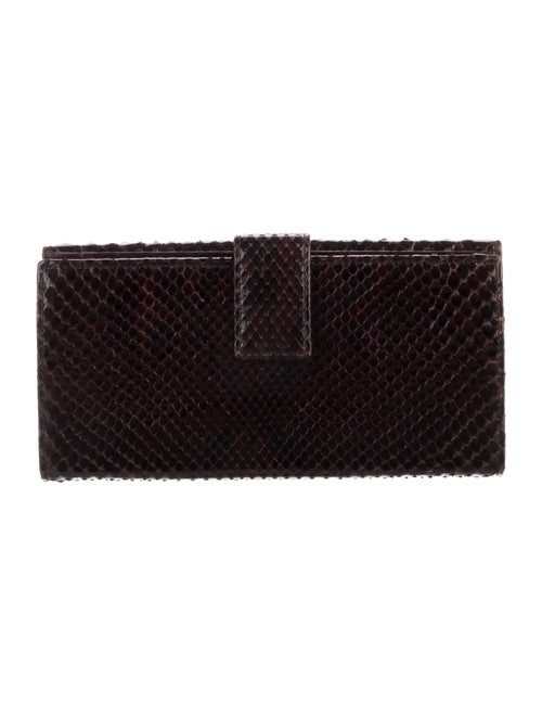 Gucci Indy Snakeskin Continental Wallet
