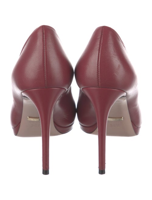 Gucci Horsebit Accent Leather Pumps