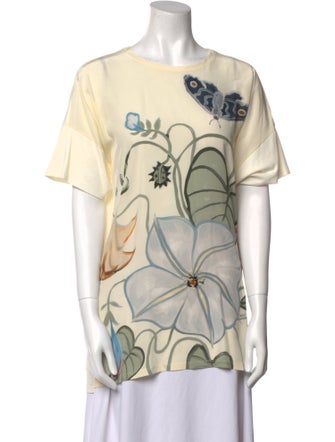 Gucci Silk Graphic Print T-Shirt