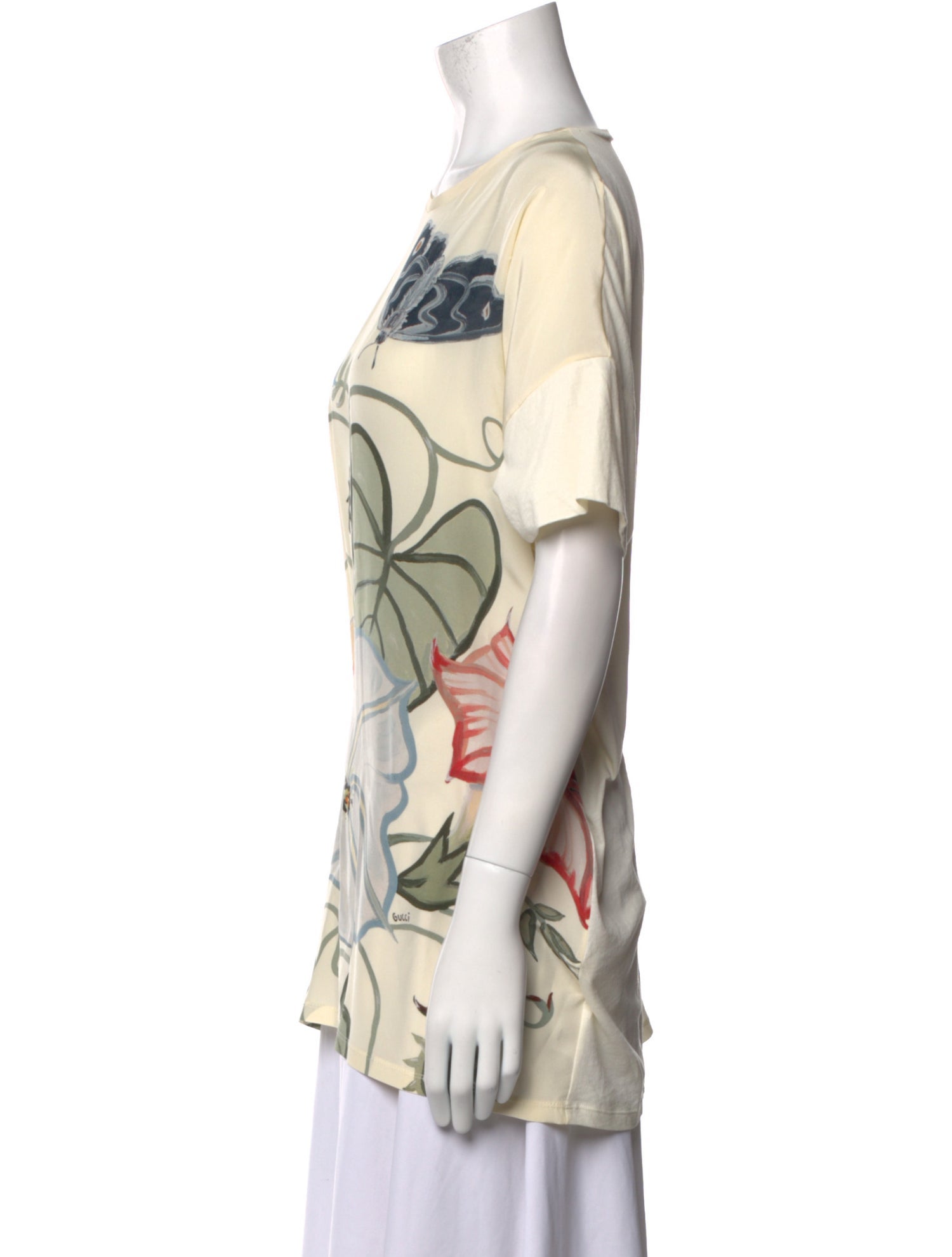Gucci Silk Graphic Print T-Shirt