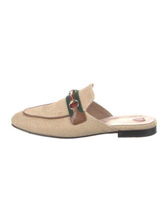 Gucci Web Accent Canvas Mules