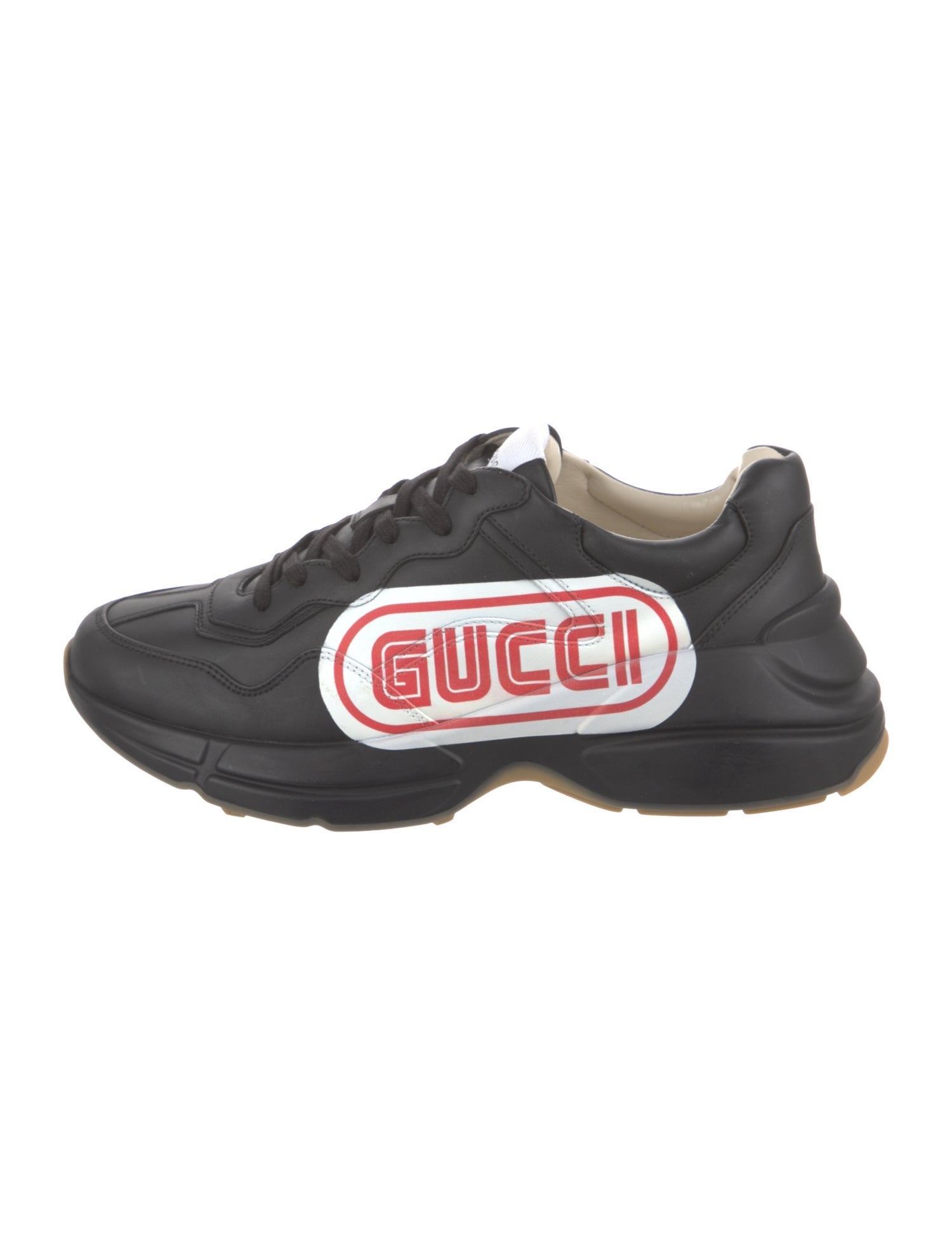 Gucci Leather Printed Sneakers w/ Tags