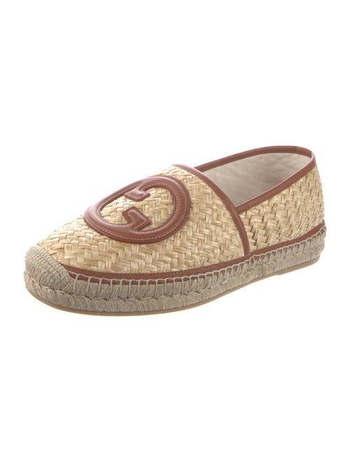 Gucci Interlocking G Logo Straw Espadrilles