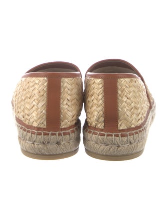Gucci Interlocking G Logo Straw Espadrilles