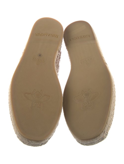 Gucci Interlocking G Logo Straw Espadrilles