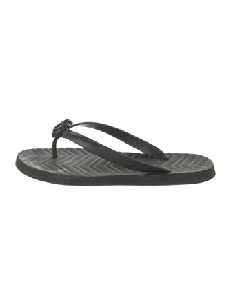 Gucci Double G Logo Rubber Flip Flops
