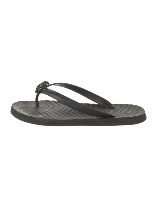 Gucci Double G Logo Rubber Flip Flops