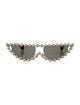 Gucci Faux Pearl Accents Wayfarer Sunglasses