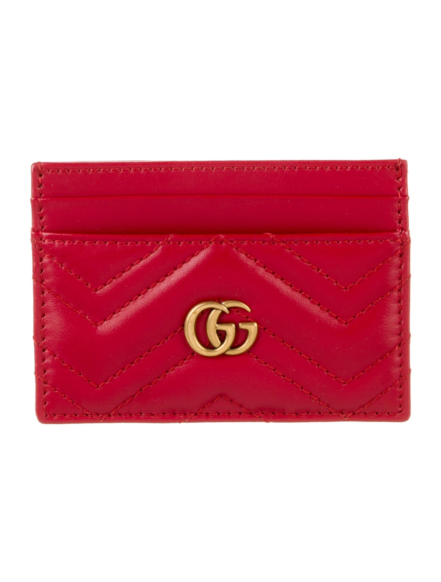 Gucci Matelasse GG Marmont Card Holder Double G Logo Card Holder