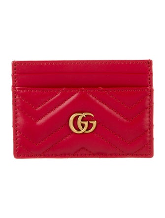 Gucci Matelasse GG Marmont Card Holder Double G Logo Card Holder