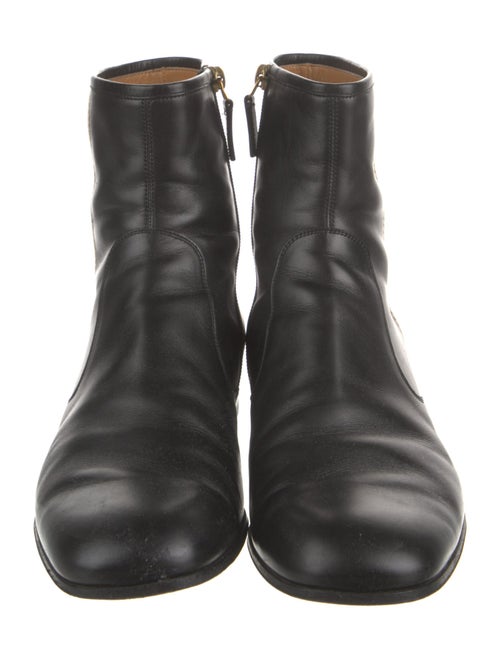 Gucci Sylvie Web Accent Leather Boots