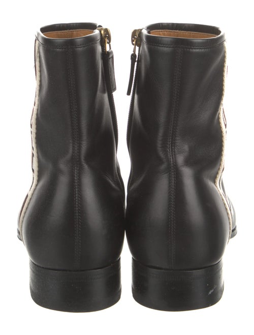 Gucci Sylvie Web Accent Leather Boots