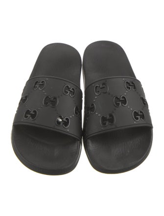 Gucci Running GG Logo Rubber Slides