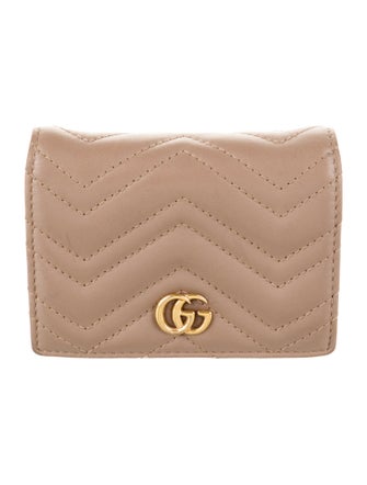Gucci Double G Logo Leather Compact Wallet