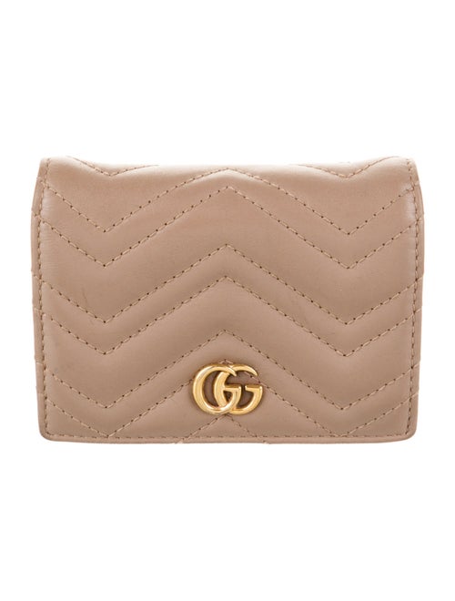 Gucci Double G Logo Leather Compact Wallet