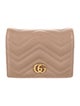 Gucci Double G Logo Leather Compact Wallet