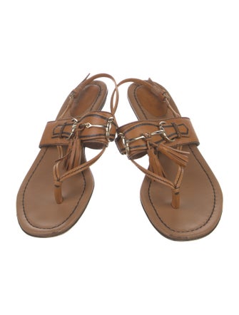 Gucci New Banana Horsebit Accent Slingback Sandals