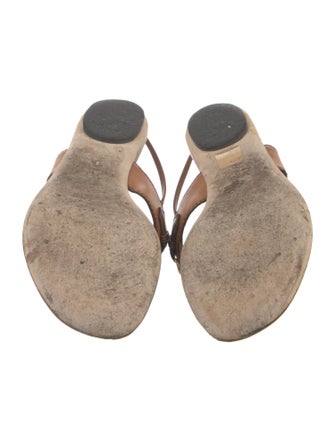 Gucci New Banana Horsebit Accent Slingback Sandals