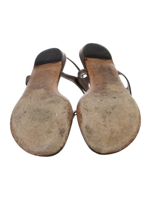 Gucci Hasler Horsebit Accent Leather T-Strap Sandals