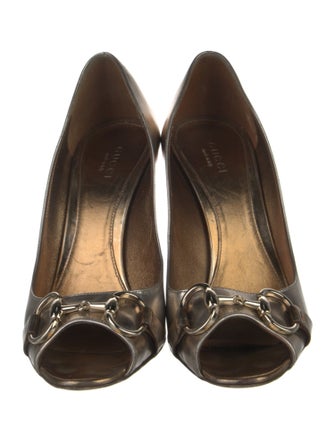 Gucci Horsebit Accent Leather Pumps
