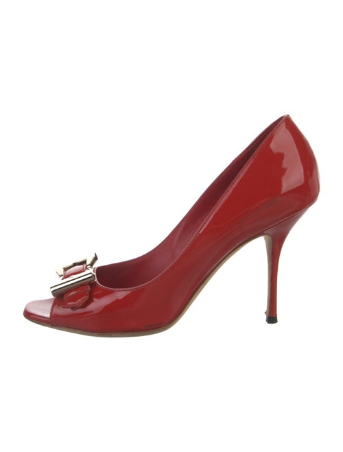 Gucci Horsebit Accent Patent Leather Pumps
