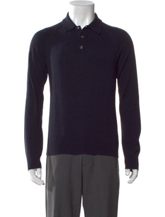 Gucci Collar Long Sleeve Polo Shirt