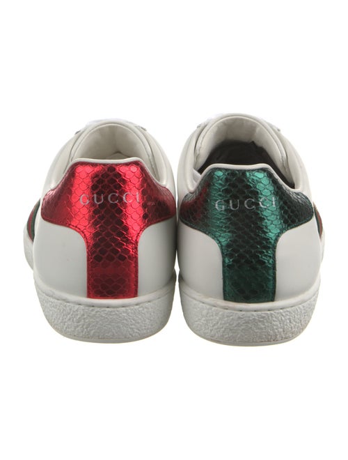 Gucci Web Accent Leather Sneakers