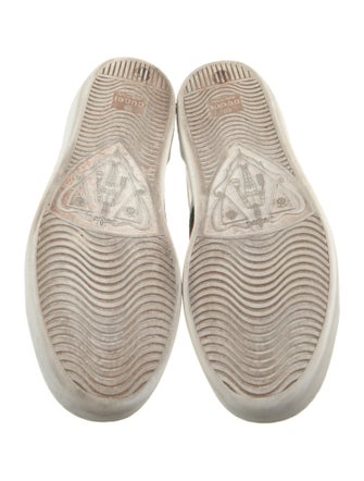 Gucci Web Accent Leather Sneakers