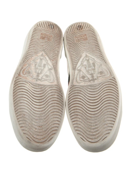 Gucci Web Accent Leather Sneakers