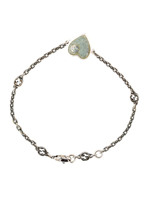 Gucci Enamel Heart Interlocking G Bracelet