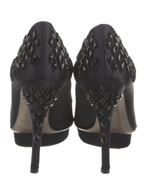 Gucci Satin Beaded Accents Pumps