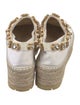 Gucci Canvas Crystal Embellishments Espadrilles