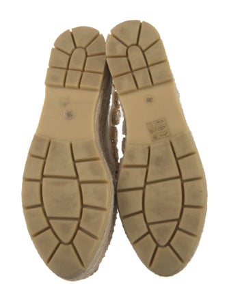 Gucci Canvas Crystal Embellishments Espadrilles