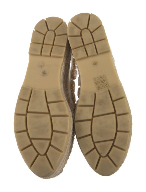Gucci Canvas Crystal Embellishments Espadrilles