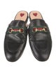 Gucci Web Accent Leather Mules