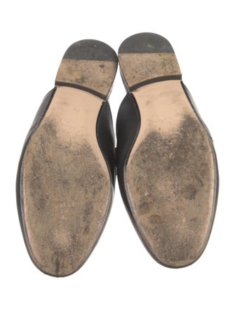 Gucci Web Accent Leather Mules