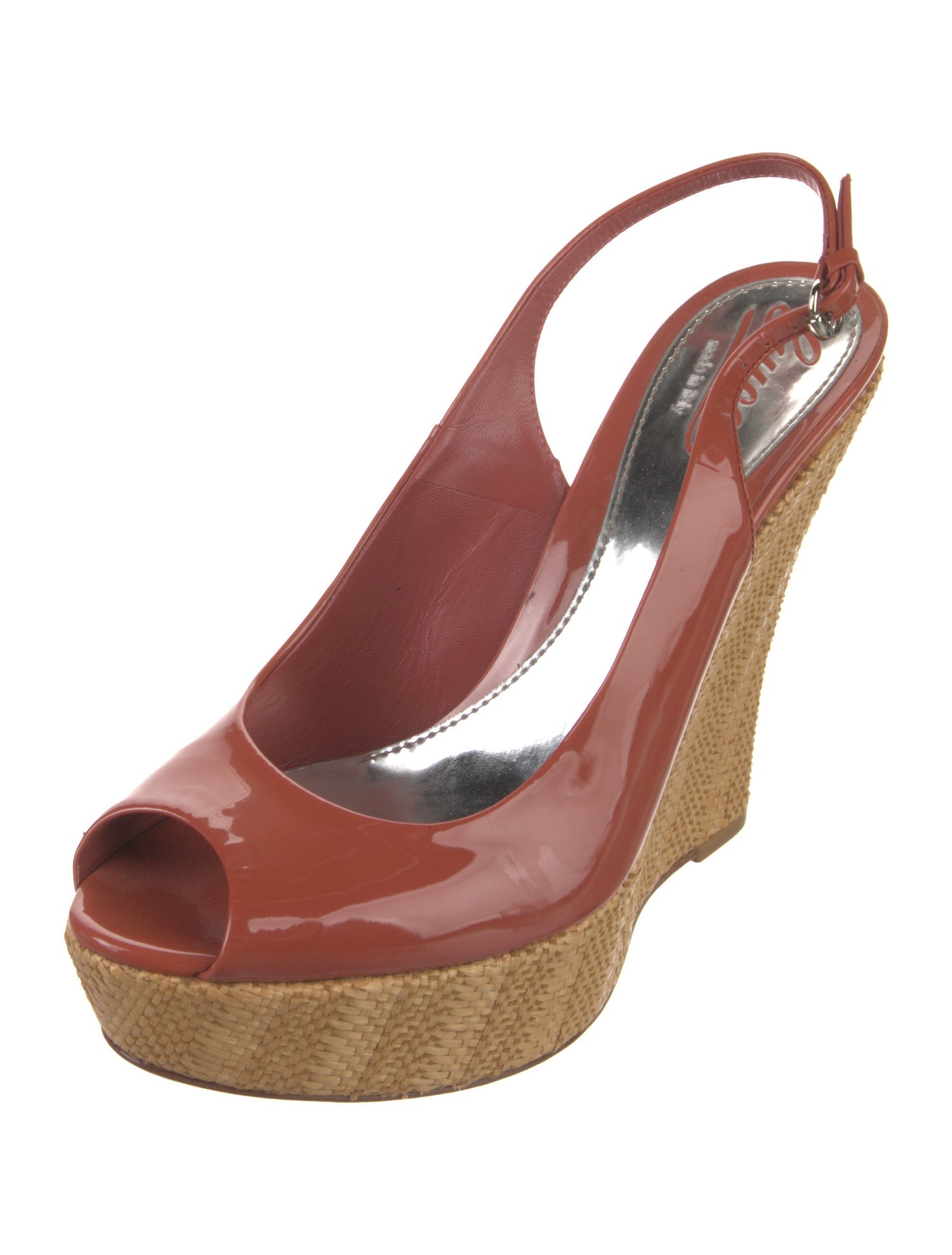 Gucci Patent Leather Slingback Pumps