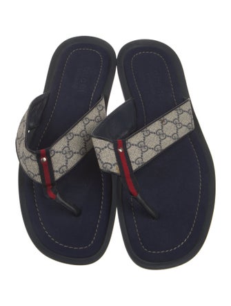 Gucci Printed T-Strap Sandals