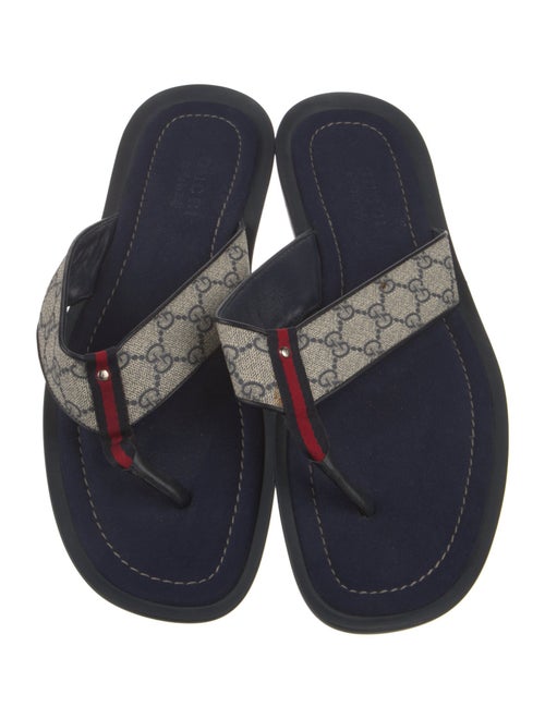 Gucci Printed T-Strap Sandals